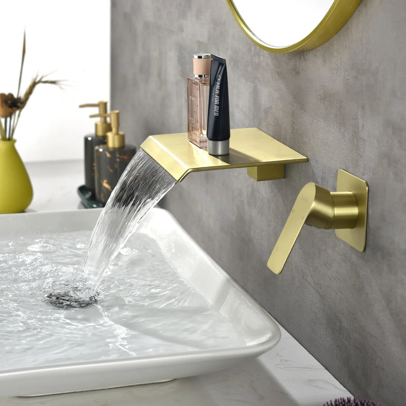 Wall Mount Bathtub Faucet, Waterfall Roman Tub Filler Faucet Single Handle Bathroom Faucet wall-mount-bathtub-faucet-waterfall-roman-tub-filler-faucet-single-handle-bathroom-sink-faucet-with-rough-in-valve-and-trim-kit 