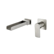Wall Mount Tub Filler Waterfall Bathtub Faucet High Flow Bath Filler Faucet with Extra Long Spout Bathroom Faucets with Rough-in Valve Trim kit wall-mount-tub-filler-waterfall-bathtub-faucet-high-flow-bath-filler-faucet-with-extra-long-spout-bathroom-faucets-with-rough-in-valve-trim-kit Brushed Nickel / Brass & Stainless Steel