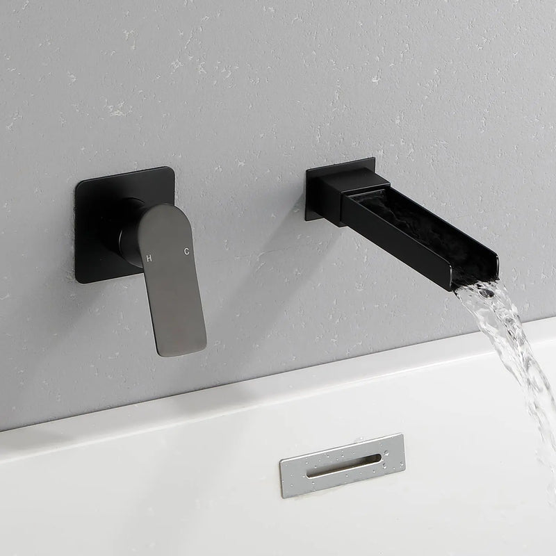 Wall Mount Tub Filler Waterfall Bathtub Faucet High Flow Bath Filler Faucet with Extra Long Spout Bathroom Faucets with Rough-in Valve Trim kit wall-mount-tub-filler-waterfall-bathtub-faucet-high-flow-bath-filler-faucet-with-extra-long-spout-bathroom-faucets-with-rough-in-valve-trim-kit 