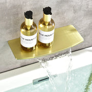Wall Mount Tub Filler with Hand Shower, Single Handle Brass Tub Shower Faucet Set shamanda-wall-mount-tub-filler 