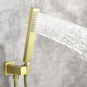 Wall Mount Tub Filler with Hand Shower, Single Handle Brass Tub Shower Faucet Set shamanda-wall-mount-tub-filler 