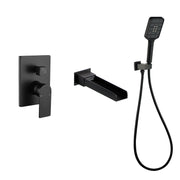 Wall Mount Waterfall Bathtub Faucet with 3 Modes Hand Sprayer Tub Filler Faucet with Rough-in Valve Trim Kit wall-mount-waterfall-bathtub-faucets-with-sprayer-tub-filler-faucet-tub-shower-faucet-set-with-rough-in-valve-trim-kit 