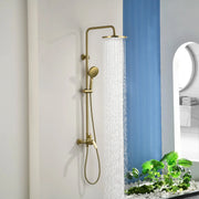 Wall Mounted 2-Function Exposed Shower Faucet with Slide Bar, 10Inch ABS Round Shower Head, 3-Setting Handheld Shower wall-mounted-2-function-exposed-shower-faucet-with-slide-bar-10inch-abs-round-shower-head-3-setting-handheld-shower 