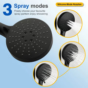 Wall Mounted 2-Function Exposed Shower Faucet with Slide Bar, 10Inch ABS Round Shower Head, 3-Setting Handheld Shower wall-mounted-2-function-exposed-shower-faucet-with-slide-bar-10inch-abs-round-shower-head-3-setting-handheld-shower 