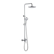 Wall Mounted 2-Function Exposed Shower Faucet with Slide Bar, 10Inch ABS Round Shower Head, 3-Setting Handheld Shower wall-mounted-2-function-exposed-shower-faucet-with-slide-bar-10inch-abs-round-shower-head-3-setting-handheld-shower 