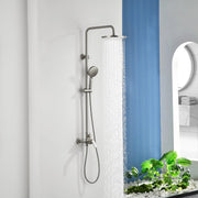 Wall Mounted 2-Function Exposed Shower Faucet with Slide Bar, 10Inch ABS Round Shower Head, 3-Setting Handheld Shower wall-mounted-2-function-exposed-shower-faucet-with-slide-bar-10inch-abs-round-shower-head-3-setting-handheld-shower 