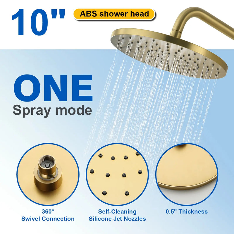 Wall Mounted 2-Function Exposed Shower Faucet with Slide Bar, 10Inch ABS Round Shower Head, 3-Setting Handheld Shower wall-mounted-2-function-exposed-shower-faucet-with-slide-bar-10inch-abs-round-shower-head-3-setting-handheld-shower 