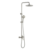 Wall Mounted 2-Function Exposed Shower Faucet with Slide Bar, 10Inch ABS Round Shower Head, 3-Setting Handheld Shower wall-mounted-2-function-exposed-shower-faucet-with-slide-bar-10inch-abs-round-shower-head-3-setting-handheld-shower 