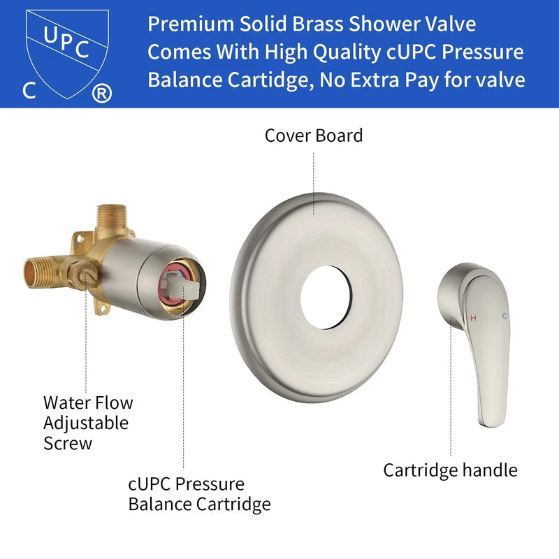 Wall Mounted Adjustable High Pressure 7-Spray Settings Filtered Handheld Shower with Valve wall-mounted-adjustable-high-pressure-7-spray-settings-filtered-handheld-shower-with-valve 