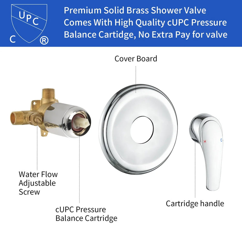 Wall Mounted Adjustable High Pressure 7-Spray Settings Filtered Handheld Shower with Valve wall-mounted-adjustable-high-pressure-7-spray-settings-filtered-handheld-shower-with-valve 