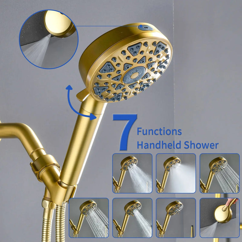 Wall Mounted Adjustable High Pressure 7-Spray Settings Filtered Handheld Shower with Valve wall-mounted-adjustable-high-pressure-7-spray-settings-filtered-handheld-shower-with-valve 