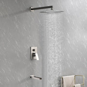 Wall Mounted Rainfall Bathroom Shower System 10 Inch square Rain Shower Head with Waterfall Spout wall-mounted-rainfall-bathroom-shower-system-10-inch-square-rain-shower-head-with-waterfall-spout 