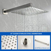 Wall Mounted Rainfall Bathroom Shower System 10 Inch square Rain Shower Head with Waterfall Spout wall-mounted-rainfall-bathroom-shower-system-10-inch-square-rain-shower-head-with-waterfall-spout 