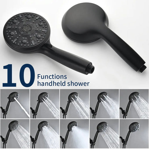 Wall Mounted Round High Pressure Single Handle 10-Spray Hand Shower with Valve wall-mounted-round-high-pressure-single-handle-10-spray-hand-shower-with-valve 