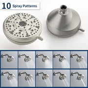 Wall Mounted Three Cross Handles Tub and Shower Faucet Trim with 10-Setting Shower Head wall-mounted-three-cross-handles-tub-and-shower-faucet-trim-with-10-setting-shower-head 
