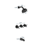 Wall Mounted Three Cross Handles Tub and Shower Faucet Trim with 10-Setting Shower Head wall-mounted-three-cross-handles-tub-and-shower-faucet-trim-with-10-setting-shower-head 