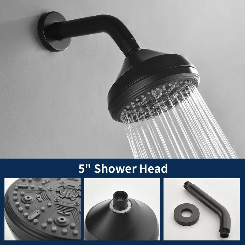 Wall Mounted Three Cross Handles Tub and Shower Faucet Trim with 10-Setting Shower Head wall-mounted-three-cross-handles-tub-and-shower-faucet-trim-with-10-setting-shower-head 