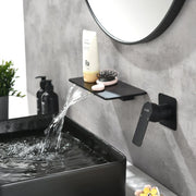 Waterfall Bathroom Faucet， Mounted Bathroom Sink Faucet for Bathroom Rough-in Valve Body and Trim Included waterfall-bathroom-faucet-mounted-bathroom-sink-faucet-for-bathroom-rough-in-valve-body-and-trim-included Black / Brass / 12.9 x 8.0 x 3.7inches
