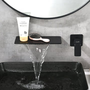 Waterfall Bathroom Faucet， Mounted Bathroom Sink Faucet for Bathroom Rough-in Valve Body and Trim Included waterfall-bathroom-faucet-mounted-bathroom-sink-faucet-for-bathroom-rough-in-valve-body-and-trim-included 