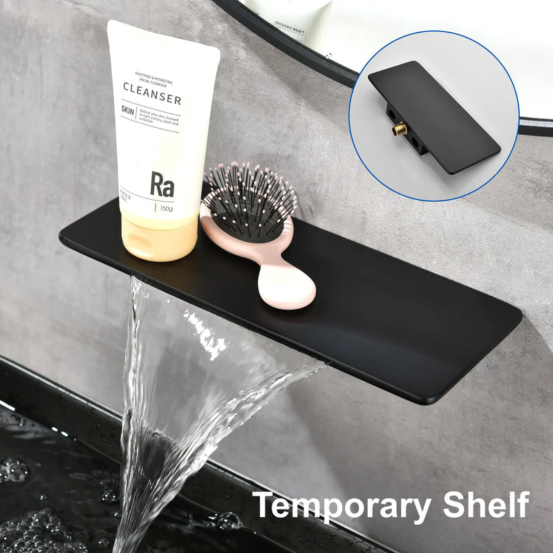 Waterfall Bathroom Faucet， Mounted Bathroom Sink Faucet for Bathroom Rough-in Valve Body and Trim Included waterfall-bathroom-faucet-mounted-bathroom-sink-faucet-for-bathroom-rough-in-valve-body-and-trim-included 