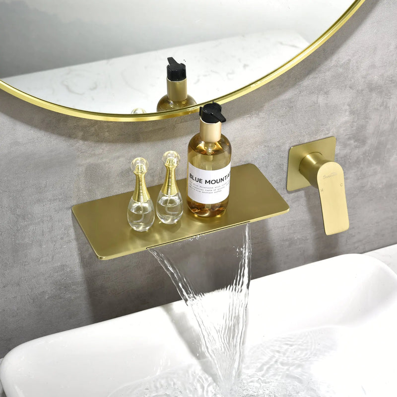 Waterfall Bathroom Faucet， Mounted Bathroom Sink Faucet for Bathroom Rough-in Valve Body and Trim Included waterfall-bathroom-faucet-mounted-bathroom-sink-faucet-for-bathroom-rough-in-valve-body-and-trim-included 