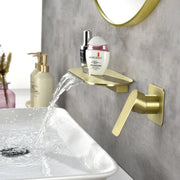Waterfall Bathroom Sink Faucet 1- Handle Wall Mount Lavatory Faucet Mixer Tap Solid Brass matte-black-waterfall-bathroom-sink-faucet-1-handle-wall-mount-lavatory-faucet-mixer-tap-solid-brass 