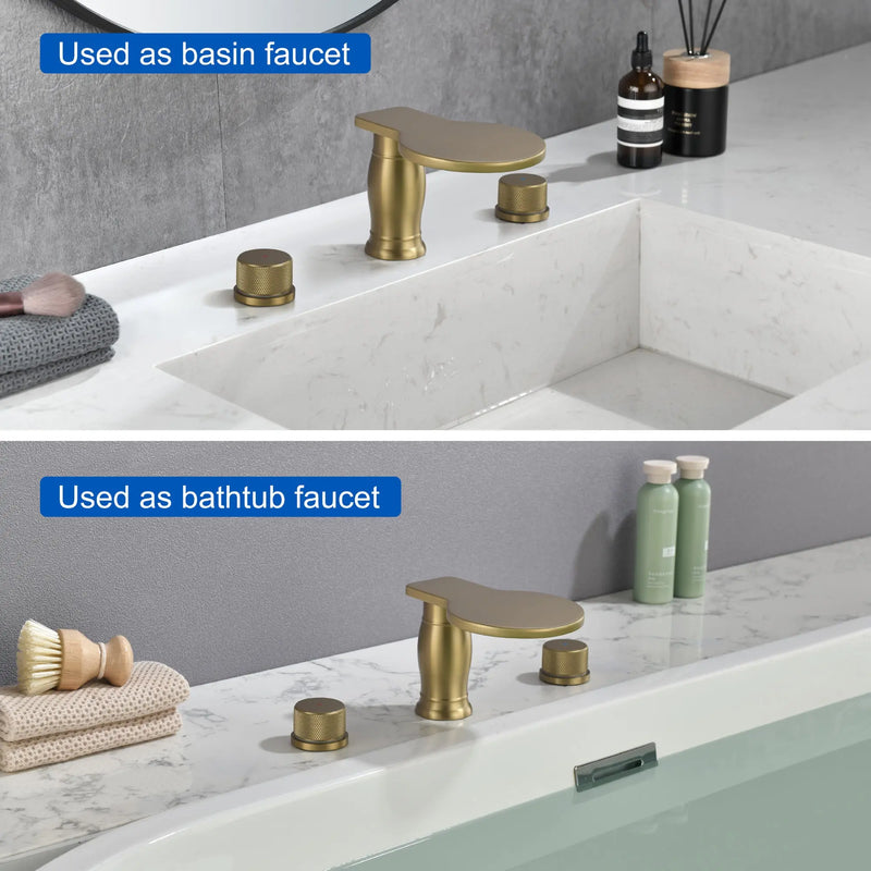 Waterfall Bathroom Tub Filler, Bathtub Faucet 3 Holes, Deck Mount Roman Tub Faucet waterfall-bathroom-tub-filler-bathtub-faucet-3-holes-deck-mount-roman-tub-faucet 