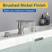Waterfall Bathroom Tub Filler, Bathtub Faucet 3 Holes, Deck Mount Roman Tub Faucet waterfall-bathroom-tub-filler-bathtub-faucet-3-holes-deck-mount-roman-tub-faucet 