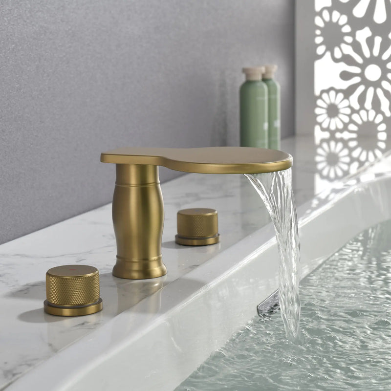 Waterfall Bathroom Tub Filler, Bathtub Faucet 3 Holes, Deck Mount Roman Tub Faucet waterfall-bathroom-tub-filler-bathtub-faucet-3-holes-deck-mount-roman-tub-faucet 