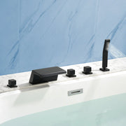 Waterfall Bathtub Faucet, Five Hole Deck Mounted Roman Bath Tub Faucet Mixer with Hand Shower waterfall-bathtub-faucet-five-hole-deck-mounted-roman-bath-tub-faucet-mixer-with-hand-shower 