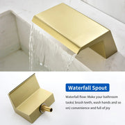 Waterfall Bathtub Faucet, Five Hole Deck Mounted Roman Bath Tub Faucet Mixer with Hand Shower waterfall-bathtub-faucet-five-hole-deck-mounted-roman-bath-tub-faucet-mixer-with-hand-shower 