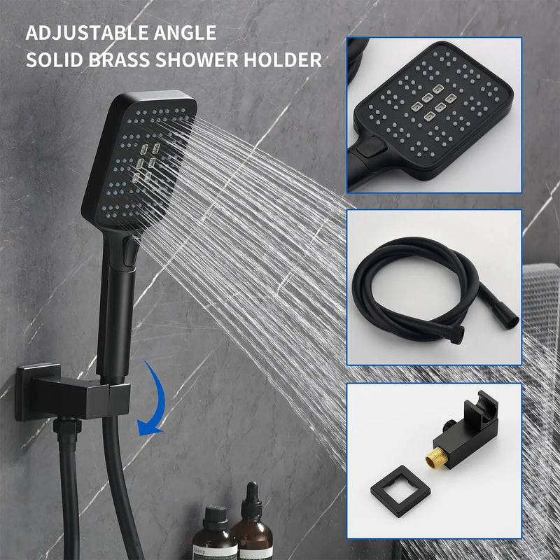 Waterfall Bathtub Faucet with Sprayer Wall Mounted Single Handle Brass Tub Filler - Matte Black, Bruhsed Nickel, Brushed Gold waterfall-bathtub-faucet-with-sprayer-wall-mounted-single-handle-brass-tub-filler-matte-black-bruhsed-nickel-brushed-gold 