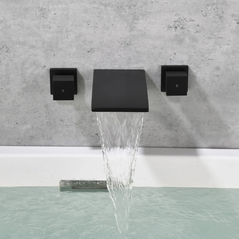 Waterfall Faucet Wall Mount,2 Handles Bathroom Waterfall Tub Faucet, Wall Mount Bathtub Filler waterfall-faucet-wall-mount-2-handles-bathroom-waterfall-tub-faucet-wall-mount-bathtub-filler 