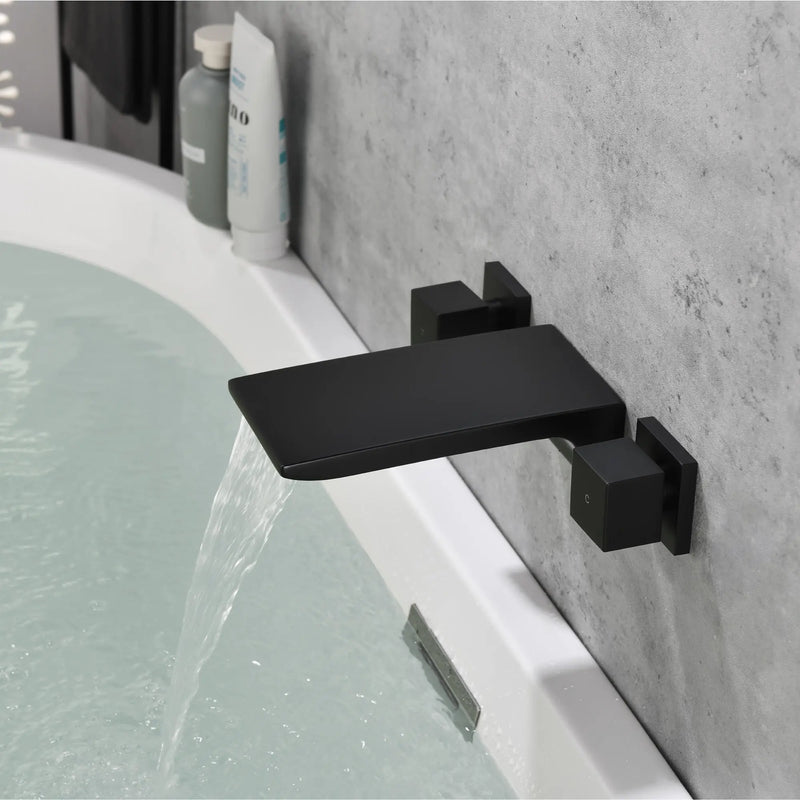 Waterfall Faucet Wall Mount,2 Handles Bathroom Waterfall Tub Faucet, Wall Mount Bathtub Filler waterfall-faucet-wall-mount-2-handles-bathroom-waterfall-tub-faucet-wall-mount-bathtub-filler 