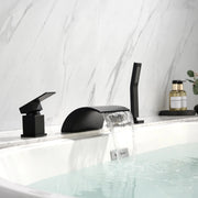 Waterfall Roman Tub Faucet with Sprayer Deck Mount Tub Filler with Hand Shower, Single Handle Bathtub Faucet Set waterfall-roman-tub-faucet-with-sprayer-deck-mount-tub-filler-with-hand-shower-single-handle-bathtub-faucet-set-1720bg 