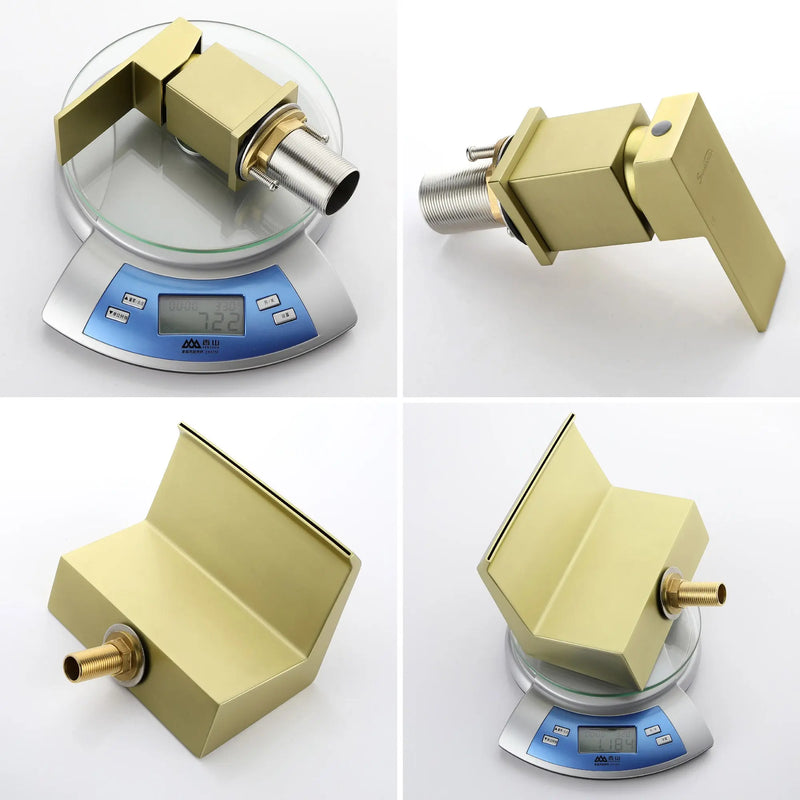 Waterfall Roman Tub Faucet with Sprayer Solid Brass Single Handle 4-Piece Deck Mounted Tub Filler waterfall-roman-tub-faucet-with-sprayer-deck-mount 