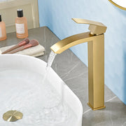 Waterfall Tall Bathroom Faucet Stainless Steel Single Handle Single Hole Vessel Sink Faucet with Drain Pop Up waterfall-single-handle-single-hole-tall-bathroom-faucet-with-drain-pop-up 