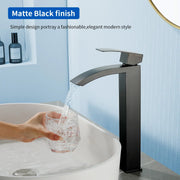 Waterfall Tall Bathroom Faucet Stainless Steel Single Handle Single Hole Vessel Sink Faucet with Drain Pop Up waterfall-single-handle-single-hole-tall-bathroom-faucet-with-drain-pop-up 