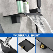 Waterfall Tub Faucet Wall Mount Roman Tub Filler waterfall-tub-faucet-wall-mount-roman-tub-filler-brushed-gold-single-handle-brass-bathroom-bathtub-faucet-with-hand-shower 