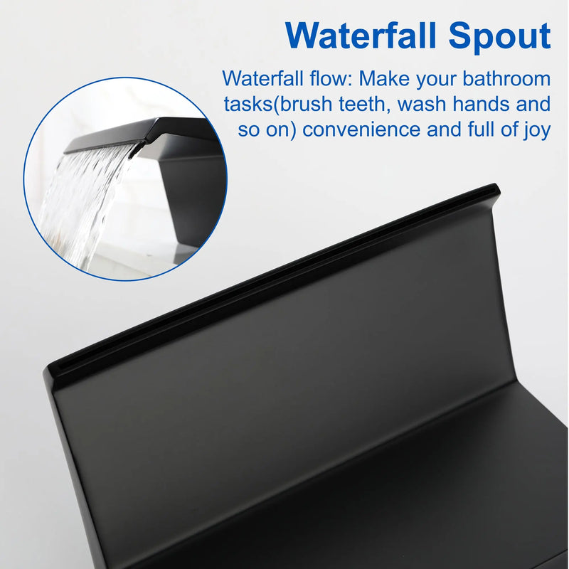 Waterfall Tub Filler Deck Mount, 2 Hole Roman Bathtub Faucet, 1-Handle Bathroom Faucet 2 Hole waterfall-tub-filler-deck-mount-2-hole-roman-bathtub-faucet-1 