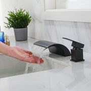Waterfall Tub Filler Deck Mount, 2 Hole Roman Bathtub Faucet, Single Handle Brass Body Bathroom Faucet waterfall-tub-filler-deck-mount-2-hole-roman-bathtub-faucet 