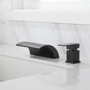 Waterfall Tub Filler Deck Mount, 2 Hole Roman Bathtub Faucet, Single Handle Brass Body Bathroom Faucet waterfall-tub-filler-deck-mount-2-hole-roman-bathtub-faucet 