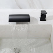Waterfall Tub Filler Deck Mount, 2 Hole Roman Bathtub Faucet, Single Handle Brass Body Bathroom Faucet waterfall-tub-filler-deck-mount-2-hole-roman-bathtub-faucet 