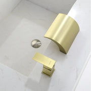 Waterfall Tub Filler Deck Mount, 2 Hole Roman Bathtub Faucet, Single Handle Brass Body Bathroom Faucet waterfall-tub-filler-deck-mount-2-hole-roman-bathtub-faucet 