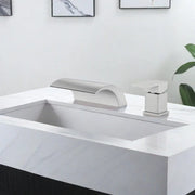 Waterfall Tub Filler Deck Mount, 2 Hole Roman Bathtub Faucet, Single Handle Brass Body Bathroom Faucet waterfall-tub-filler-deck-mount-2-hole-roman-bathtub-faucet Brushed Nickel / Brass / 11.8 x 10.6 x 5.1 Inches