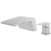 Waterfall Tub Filler Deck Mount, 2 Hole Roman Bathtub Faucet waterfall-tub-filler-deck-mount-2-hole-roman-bathtub-faucet-2 Brushed Nickel / Brass / 11.8 x 10.6 x 5.1 Inches