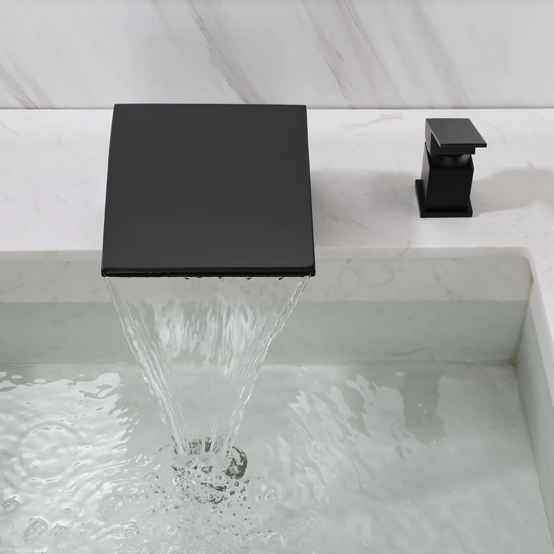 Waterfall Tub Filler Deck Mount, 2 Hole Roman Bathtub Faucet waterfall-tub-filler-deck-mount-2-hole-roman-bathtub-faucet-2 
