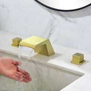 Waterfall Tub Filler Deck Mount, 3 Hole Roman Bathtub Faucet Two Square Handle Bathroom Sink Faucet waterfall-tub-filler-deck-mount-3-hole-roman-bathtub-faucet-two-square-handle-bathroom-sink-faucet 