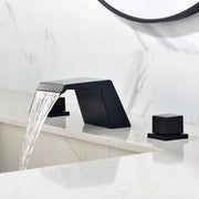 Waterfall Tub Filler Deck Mount, 3 Hole Roman Bathtub Faucet Two Square Handle Bathroom Sink Faucet waterfall-tub-filler-deck-mount-3-hole-roman-bathtub-faucet-two-square-handle-bathroom-sink-faucet 