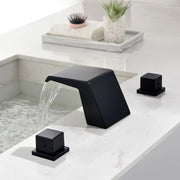Waterfall Tub Filler Deck Mount, 3 Hole Roman Bathtub Faucet Two Square Handle Bathroom Sink Faucet waterfall-tub-filler-deck-mount-3-hole-roman-bathtub-faucet-two-square-handle-bathroom-sink-faucet 